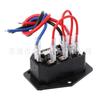 Suministro de Tomas de Corriente CA Cableadas con Luces y Fusibles, Tomas de Corriente Tres en Uno para Gabinetes de Equipo