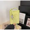 Bolso de mujer con múltiples compartimentos, popular bolso cruzado para teléfono estilo coreano ins para mujer, nuevo bolso de hombro de color sólido dopamina 2026