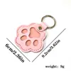 Colgante Creativo de Cuero con Forma de Pata Hebilla Conmemorativa para Mascotas Almacenamiento de Pelo de Gato y Perro Adorno de Foto de Mascota Colgante Lindo de PU