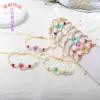 Pulsera de Serie de Flores Secas al por Mayor Vidrio Espécimen de Flor Real Gipsófila Flor de Durazno Árbol de la Fortuna Mariposa Pulsera Escénica Joyería