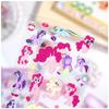 Pegatina de Transferencia Pony Polly Original Autorizada Shanle Decoración Linda de Dibujos Animados Lavable Extraíble Pegatina para Niños Niñas