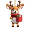 Decoração Pendente de Rena de Natal Acrílica Plana Transfronteiriça Nova Padrão
