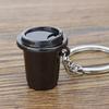 Llavero de Café Estéreo 3D Regalo Pequeño Personalización Aparato de Café Artificial Colgante para Bolso Pequeño Hebilla de Metal Personalización