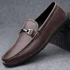 Mocasines de talla grande de venta caliente transfronterizos de ultramar 38-46 piel de vaca de segunda capa cuero genuino slip-on casual mocasines perezosos