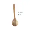 Cuchara Grande para Sopa de Teca, Espátula de Madera de Acacia con Mango Largo, Espátula para Cocina Doméstica, Cuchara para Sopa de Madera, Vajilla, Utensilios de Cocina, Juego de Cucharas de Madera