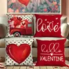 Almohada Transfronteriza de San Valentín Funda de Almohada Nórdica de Amor Decoración para Sofá de Sala de Estar Almohada de Cabecera Almohada Estampada Personalización
