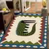 Alfombra de Terciopelo de Cristal con Diseño de Arte Africano para Dormitorio, Resistente a Manchas, Lavable, Alfombrilla para Mesita de Noche, Resistente al Desgaste, Fácil Cuidado, Alfombra para Sala de Estar