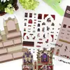 Pegatina de Escena de Castillo de Micro-Susto de Paisajismo a Gran Escala de Dibujos Animados, Habitación Secreta, Mundo Miniatura 3D, Xiaohongshu, Descompresión, Escena DIY