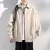 Chaqueta cárdigan retro americana negra con solapa para hombre, nuevo estilo otoño e invierno 2026, silueta holgada, abrigo casual versátil