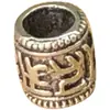Colar de Corda Tecida à Mão com Contas Espaçadoras de Prata Esterlina S925 com Seis Caracteres da Verdade e Furo Grande Estilo Barril Acessórios Vintage DIY de Prata Tailandesa