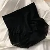 Pantaletas sin costuras de cintura media-alta para control de abdomen para niñas con ribete de encaje, Bragas simples y cómodas para mujer, Ropa interior antibacteriana de algodón puro para mujer