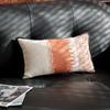 Almofada Jacquard Francesa para Sofá Capa de Almofada Listrada com Enchimento Luxo Leve Alta Qualidade Modelo de Sala de Estar Apoio de Cabeceira