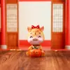 Figura de Bobblehead Criativa Estilo Chinês Deus da Riqueza Decoração de Mesa de Escritório Presente de Ano Novo Presente de Inauguração