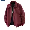 Popular chaqueta de otoño, elegante chaqueta casual para hombre, ropa de trabajo estilo americano, abrigo de invierno funcional vintage estilo universitario para hombre