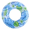 Anillo inflable para brazo de adulto con estampado de hojas y flamenco, con asa, PVC ecológico engrosado, para agua al aire libre, anillo de natación para adulto