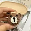 Llavero de lana hecho a mano con ganchillo, oso cachorro creativo, adornos para bolso, accesorios de ganchillo, colgante pequeño de punto DIY
