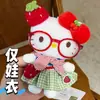 [Solo Ropa de Muñeca] Nuevo Conjunto de Accesorios de Atuendo Hello Kitty para el Festival de Primavera, Ropa Roja y Festiva de Año Nuevo para Muñeca