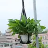 Em estoque criativo PU couro vaso de planta bandeja suspensa suculenta cesta suspensa planta verde interna flor jardinagem decoração