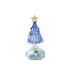 Zibo Vidrio Colorido Glaseado 8.5cm Molinillo de Árbol de Navidad Artesanía de Vidrio Hecha a Mano Regalo Creativo Venta al por Mayor