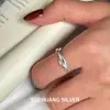 Anillo Retorcido de Plata de Ley S925 con Lazo Souchuang para Mujer Diseño de Nicho Coreano Ins Anillo Versátil de Gama Alta para Dedo Índice