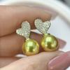 Acessórios DIY S925 Brincos de pérolas de nicho francês de prata esterlina Fivela de orelha Bolso vazio Brincos semiacabados Acessórios de bolso de prata