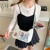Diseño Único Versión Tarjeta Pequeña Bidimensional Bolso de Hombro Cruzado, Bolso Básico de Grano Pequeña Capacidad, Bolso para Dolor, Bolso para Bebé para Mujeres