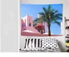 Tapiz Popular Estilo Ins Nórdico con Paisaje de Ventana, Tapiz de Pared Artístico, Decoración del Hogar, Pintura Mural, Tapiz