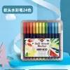 Set de Plumas de Acuarela de Punta Suave Lion para Niños, Jardín de Infancia, Estudiantes de Primaria y Bebés, Disponible en 36 Colores y 24 Colores, Plumas de Colores Lavables