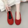 Zapatos planos de estilo francés para mujer, nuevo modelo de verano 2026, mocasines planos slip-on de punta cuadrada con lazo, zapatos Mary Jane