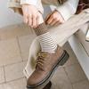 Calcetines de rizo a rayas para mujer, gruesos y cálidos calcetines coreanos de invierno, calcetines de moda urbana retro Harajuku, venta al por mayor