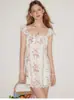 Estilo de CelebridadVestido tipo tank de estilo americano, vestido camisola de verano, vestido floral 8677