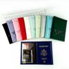 Em estoque transfronteiriço 11 cores capa protetora de passaporte em couro pu cor sensível à pele porta-passaporte bolsa para passaporte certificado