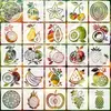 Plantillas de Pintura Infantiles Serie Frutas Populares de Amazon Herramientas Creativas DIY Pizarra de Dibujo para Mascotas
