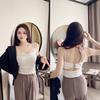Novo oco pequeno sling chique design beleza colete traseiro base interna cinto peitoral almofada quente menina exterior vestir roupas de verão