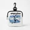 Porta-moedas Impresso da Copa do Mundo 2026 Bolsa Organizadora para Cabos de Dados e Fones de Ouvido com Chaveiro de Fivela Bolsa de Armazenamento