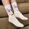 Calcetines personalizados, calcetines de media pantorrilla para mujer transfronterizos, calcetines de baloncesto otoño/invierno, calcetines largos para pareja, calcetines deportivos negros y blancos para hombre de calidad de exportación