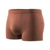 Ropa interior para hombre de color liso simple, suave y cómoda, antibacteriana, transpirable, bóxers de talla grande, venta al por mayor y dropshipping disponibles