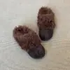 Versión Alta~Aumentador de Altura Puntera con Piel Pantuflas Invierno Nuevo Estilo Versátil para Uso Exterior Cálido Cómodas de Ponerse de un Paso Zapatos Birkenstock