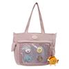 Estilo japonês bonito casual de grande capacidade portátil saco de ombro macio da menina tutor classe tote bag saco crossbody