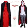 Capa de Halloween Camada Dupla Vermelha e Preta Capa Diabo da Morte Crianças Adultos Homens e Mulheres Capa Festa de Formatura
