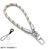 Cordón para teléfono móvil de 8 mm, color trenzado, con clip para parche, cuerda de mano, cuerda corta, antipérdida transfronteriza japonesa, multifuncional para muñeca.