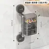 Caixa de Joias Rotativa Sem Furos com Ventosa Caixa de Armazenamento Montada na Parede Caixa de Armazenamento Multicamada para Acessórios de Cabelo, Grampos, Elásticos de Cabelo