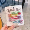 Lindo Pasador de Pelo Infantil con Bloques de Color de Corazón y Estrella Versátil Dibujos Animados Pasador No Dañino Niña Dulce Pinza Lateral Pinza Superior