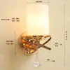 Lâmpada de Parede Plástica para Mesa de Cabeceira de Hotel Economizadora de Energia Quarto Simples Criativa Retro Sala de Estar LED Escada Varanda