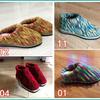 Lã tingida Fuyi Duan Atacado Sapatos de acrílico Linha fina média Linha de flor Sapatos de algodão Cor de arame Lã Flor Tecido à mão