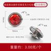 Estilo Novo de Verão 2026 Tamancos Integrados Vermelho Metálico com Borda em Formato Geométrico e Grandes Acessórios de Sapato com Diamante Vermelho