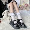 Calcetines de Pantorrilla al por Mayor de Fábrica, Calcetines de Red para Mujer, Calcetines de Verano Jk Lolita en Capas, Medias Finas de Encaje con Mariposas para Mujer, Estilo Delgado de Verano
