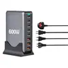 Carregador de Mesa Transfronteiriço de Alta Potência 600W de Nitreto de Gálio Pd Carregamento Rápido Multi-Porta USB Carregamento Rápido para Celular para Apple