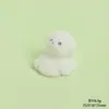 Resina Flocado Lindo Estéreo Perro Blanco Bichón Frisé Animal Pequeño DIY Accesorios para Joyería Micro Paisaje Pequeños Adornos