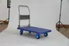 Carro silencioso para el hogar, carro plegable de plástico, carro con ruedas universales direccionales, carro plano para manipulación en almacén